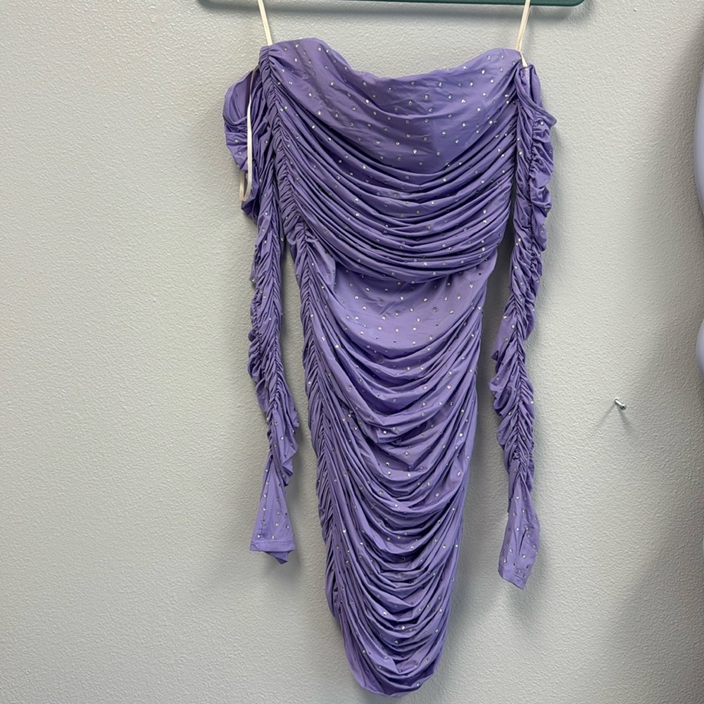 Crystal-embellished jersey minidress - Picture 6 of 11